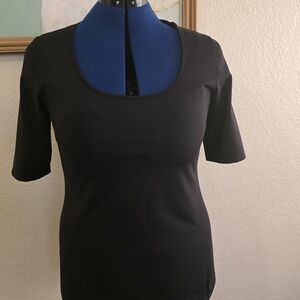 torrid Black Scoop Neck Short Sleeve Top